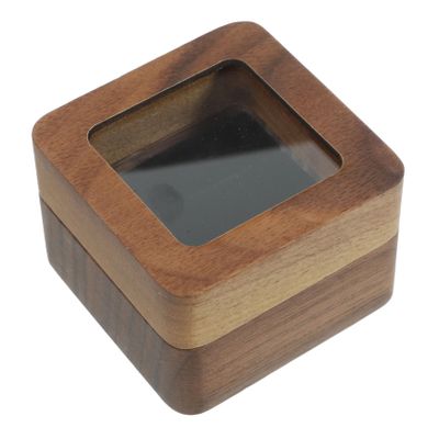 2pcs Box Wedding Ring Holder Ring Case Engagement Ring Holder Rings Holder Ring Storage Holder Ring Holder for Wedding Ceremony Ring Storage Case Square Wooden present Box Man