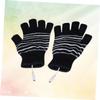 BESPORTBLE 3pairs Rechargeable Heated Gloves Electric Mittens for Winter Soft Warm Half-Finger Gloves view 3