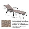 ZIRIA Outdoor Foldable Swimming Pool Sun Lounger, Home Balcony nap Chair, Outdoor Garden Leisure Lounge Chair, 5-Position Adjustable backrest, Suitable for Gardens, Camping, Swimming Pools, Beaches view 2