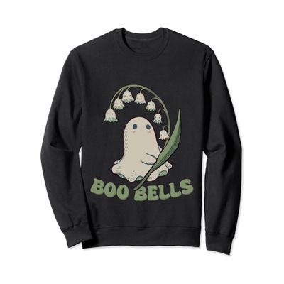 Lily of the valley flower cute ghost Halloween Boo bells Sweatshirt