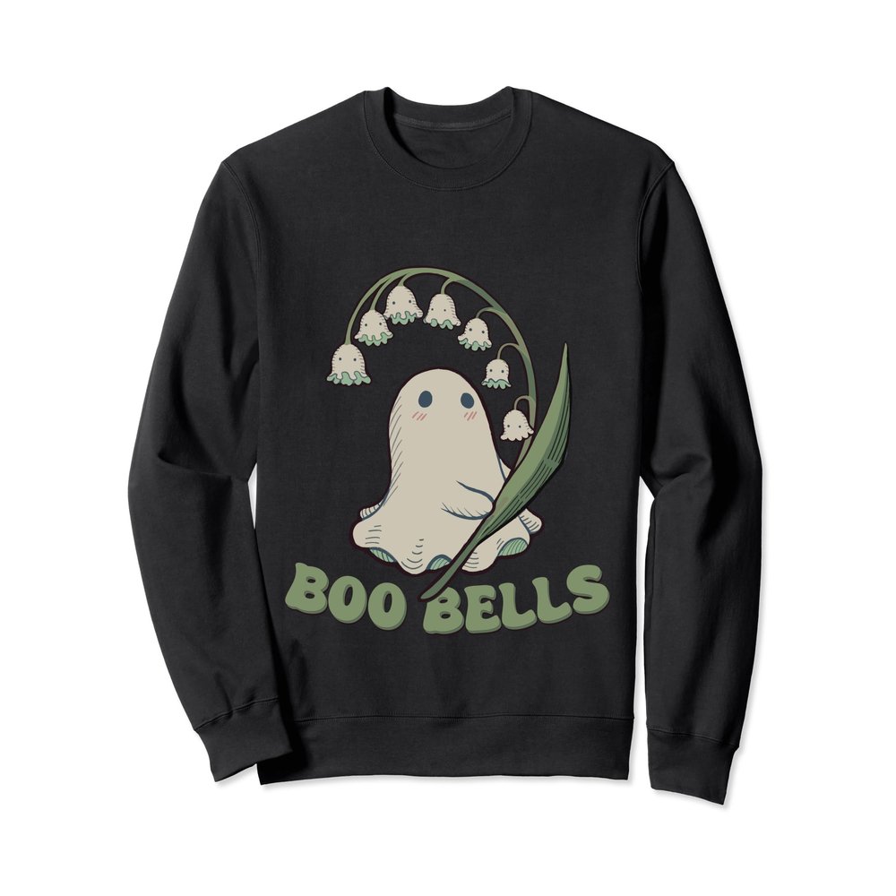 Lily of the valley flower cute ghost Halloween Boo bells Sweatshirt
