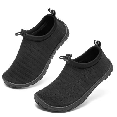 Racqua Kids Boy's Girl's Water Shoes Swim Shoes Quick Dry Breathable Lightweight Beach Shoes Black 10