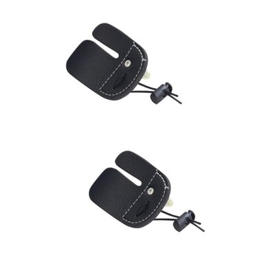 Kisangel 2pcs Finger Tab Bowstring Finger Guard Recurve Protector Thumb Ring Cover Supplies