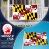 Anley Rip-Proof Double Sided 3-Ply Maryland State Flag 3x5 Foot - Vivid Color, Canvas Header and Wrinkle Resistant - The Strongest, Longest Lasting Maryland MD Flags 3 X 5 Ft view 4