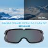 OutdoorMaster Owl Snowboarding Goggles For Glasses OTG Kids UV Protection Anti Fog Ski Goggles(White Frame+VLT 13% Revo Pink) view 4
