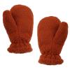 Zsedrut 3 Pairs Kids Winter Glove Fleece Lined Baby Girl Mittens Warm Toddler Boys Gloves (Thumb-White+Caramel+Black,M) view 2