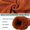 Zsedrut 3 Pairs Kids Winter Glove Fleece Lined Baby Girl Mittens Warm Toddler Boys Gloves (Thumb-White+Caramel+Black,M) view 4
