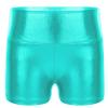 JEATHA Girls Shiny Metallic Booty Shorts Athletic Gymnastic Sports Tumbling Sparkle Glitter Dance Bottoms Blue Green 14 view 1