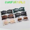willochra Fashion Unique Polygon Square Double Color Sunglasses Women 2023 Retro Designer Men Trending Rivets Gradient Sun Glasses (green) view 3