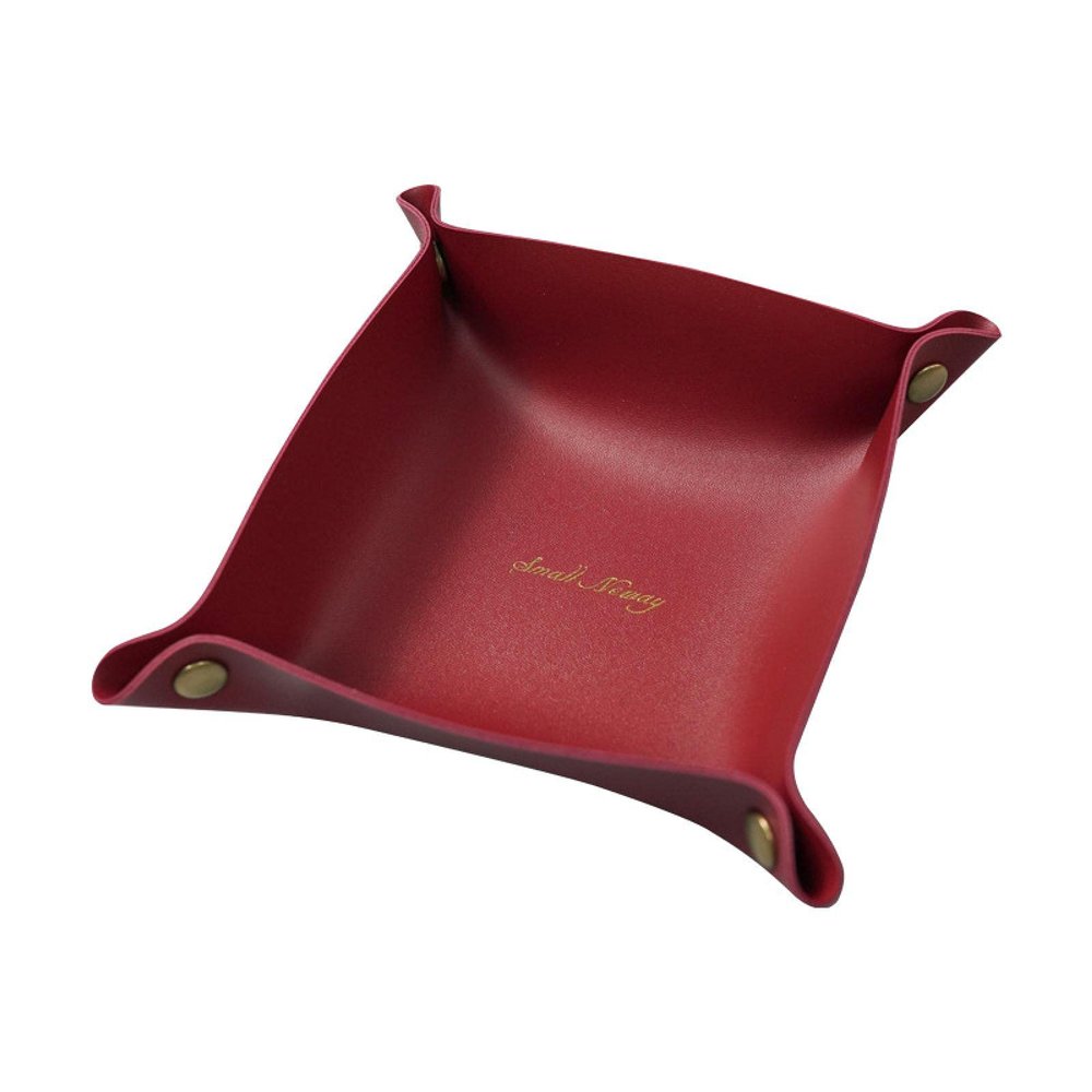 jjmb Leather Storage Box, Table Storage Tray, Pu Leather Jewelry, Cosmetics Key Storage