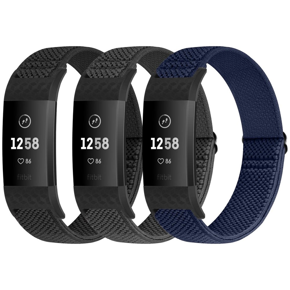 Puhuite Bands Compatible with Fitbit Charge 2 Bands for Women Men, Classic & Special Edition Adjustable Stretchy Nylon Replacement Strap Wristbands for Fitbit Charge 2