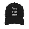 Life is Better On The River Baseball Cap Adjustable Curved Brim Baseball Cap for Men Women Black view 3