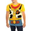 ANIMATION SHOPS Woody Cowboy Sheriff Costume T-Shirt (Medium, Yellow, Woody) view 1