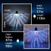 Kaskamo LED Belly Dance Costume - Sparkle and Shine Light Up LED IsIs Wings for Women Adults- Stunning Carnival Rave Attire for Christmas Halloween Party (Blue) view 2