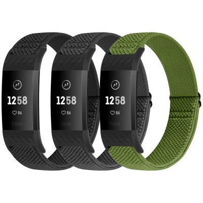 Puhuite Bands Compatible with Fitbit Charge 2 Bands for Women Men, Classic & Special Edition Adjustable Stretchy Nylon Replacement Strap Wristbands for Fitbit Charge 2