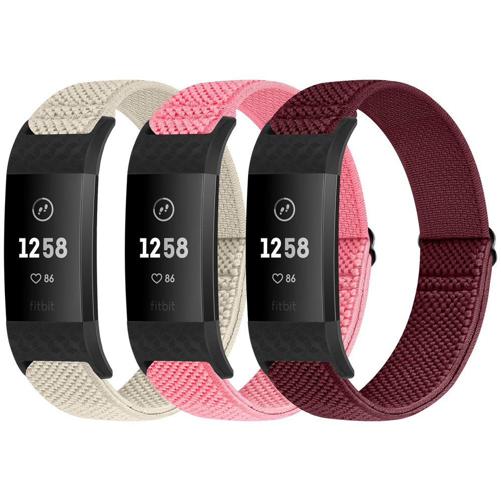 Puhuite Bands Compatible with Fitbit Charge 2 Bands for Women Men, Classic & Special Edition Adjustable Stretchy Nylon Replacement Strap Wristbands for Fitbit Charge 2