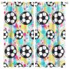 INSFBRB Sport Soccer Curtains for Living Room, Abstract Oil Paint Soccer Ball Funny Football Rod Pocket Thermal Insulated,Noise Reduction 2 Panels 84" L x 42" W view 1