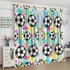 INSFBRB Sport Soccer Curtains for Living Room, Abstract Oil Paint Soccer Ball Funny Football Rod Pocket Thermal Insulated,Noise Reduction 2 Panels 84" L x 42" W view 4