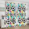 Sport Soccer Curtains Abstract Oil Paint Soccer Ball Funny Football Window Drapes Rod Pocket Curtains Darkening Thermal Insulated for Living Room 2 Panels 63" L x 21" W view 4