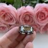 Tungsten Carbide Rings 8 mm for Men Women Wedding Bands Dragon Wood Inlay Comfort Fit Beveled Edges view 2