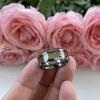 Tungsten Carbide Rings 8 mm for Men Women Wedding Bands Dragon Wood Inlay Comfort Fit Beveled Edges view 3