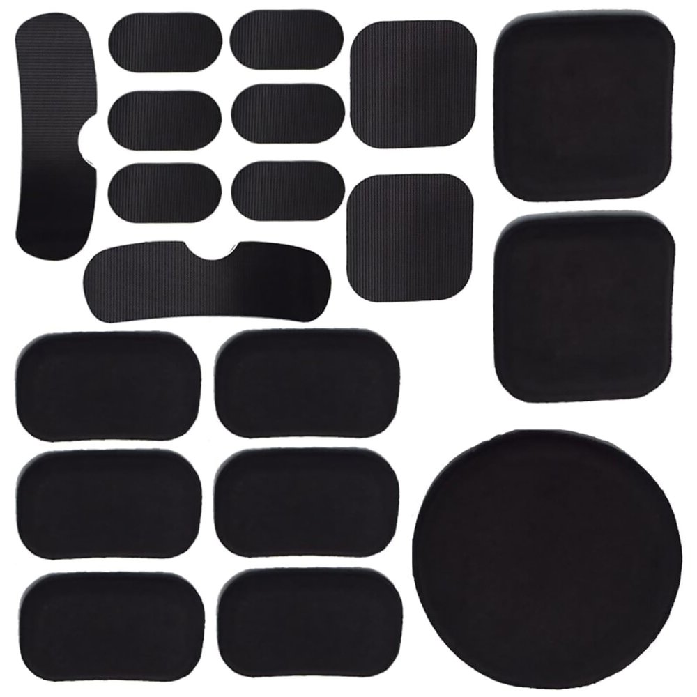 MOUDOAUER 9* Tactical Helmet Memory EVA Foam Pads with Stickers Padding Kit Protector for Fast Mich ACH USMC PASGT Helmet Accessories