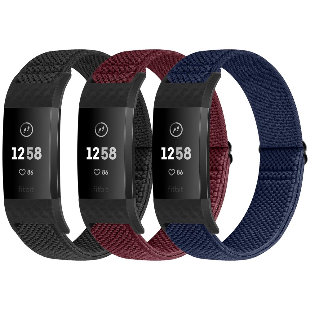 Puhuite Bands Compatible with Fitbit Charge 2 Bands for Women Men, Classic & Special Edition Adjustable Stretchy Nylon Replacement Strap Wristbands for Fitbit Charge 2