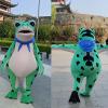 Frog costume Adult Frog Mascot Costume,Inflatable Frog Costume,Halloween Costumes For Adults (Large: 5" to 5'7", Greener) view 2