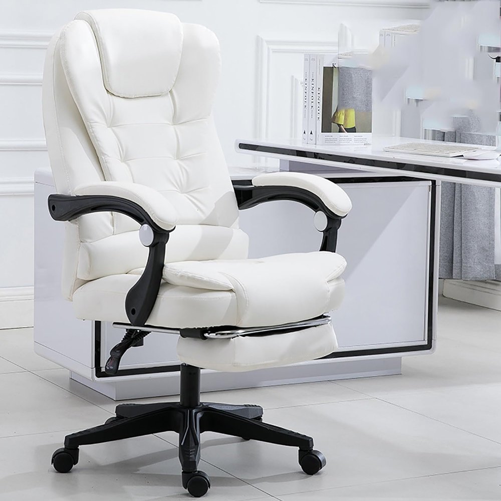 Adjustable Back Rest Chair Executive Office Chair with Footrest Lumbar Support Ergonomic Recliner Computer Desk Chair Heavy Duty 360 Swivel Gaming Chair for Home Office (Color : E)