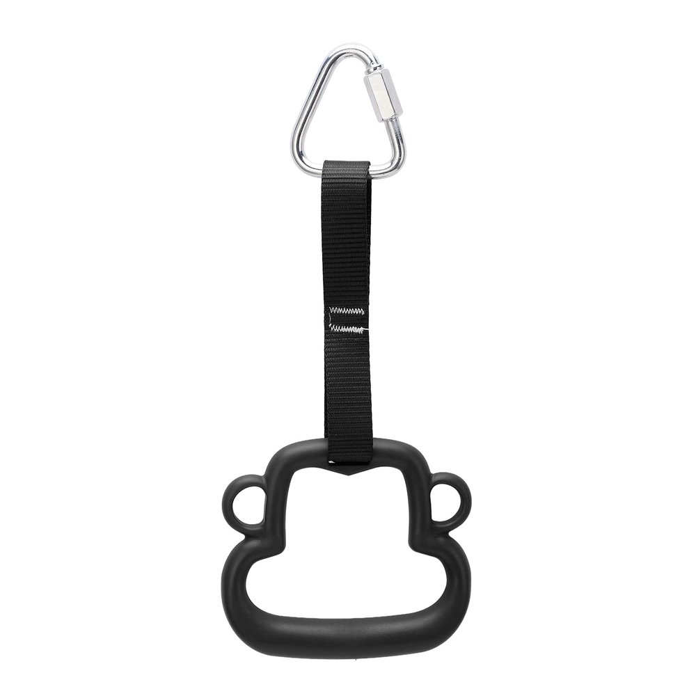 New Gymnastic Rings, Both for Adults and Kids, ABS Monkey Style Pull Up Rings Home Fitness Equipment with Hanging Strap Outdoor childrens Climbing Childrenss, Kid's Indoor Pull up Bar for(Black)
