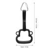 New Gymnastic Rings, Both for Adults and Kids, ABS Monkey Style Pull Up Rings Home Fitness Equipment with Hanging Strap Outdoor childrens Climbing Childrenss, Kid's Indoor Pull up Bar for(Black) view 2