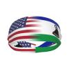 Vuquis Us Lesotho America Flag Headbands Sports Non-Slip Tennis Workout Sweat Bands For Women Men view 2