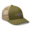 RIVEMUG Western Flair Trucker Hat Curved Bill Mid Crown Adjustable Cowboy Rodeo Cap for Men Women view 4