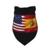 Spain America Flag Dog Scarf Pet Bandana Cat Pet Bibs view 3