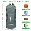 G4Free Extra Large Mesh Ball Bag Soccer Ball Bag Basketball Bag Football Bag Equipment Large Storage Carry Bag Volleyball Bag for Soccer Basketball Football Volleyball Swimming Grey view 3