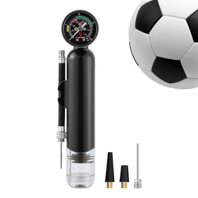 Jisoudia Sport Pump - Ball Pump with Compact Pressure Gauge, Air Pump with Detachable Hose for Football, Basketball, Football, Volleyball, Water Polo, Netball, Gymnastics Ball