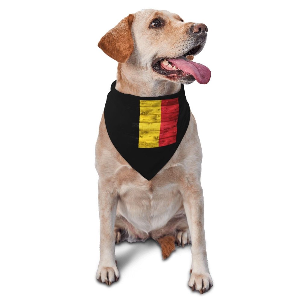 Belgium Flag Dog Scarf Pet Bandana Cat Pet Bibs