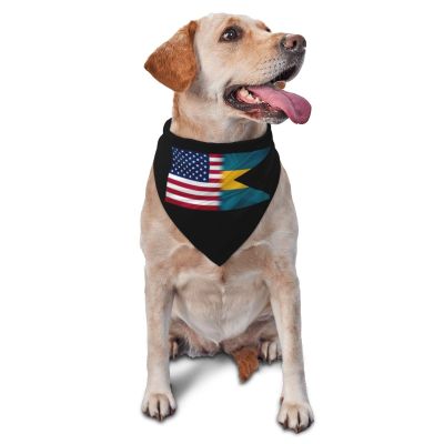America Bahamas Flag Dog Scarf Pet Bandana Cat Pet Bibs