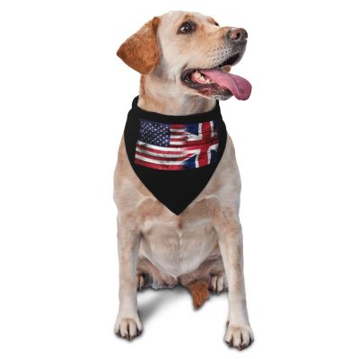 US United Kingdom UK America Flag Dog Scarf Pet Bandana Cat Pet Bibs