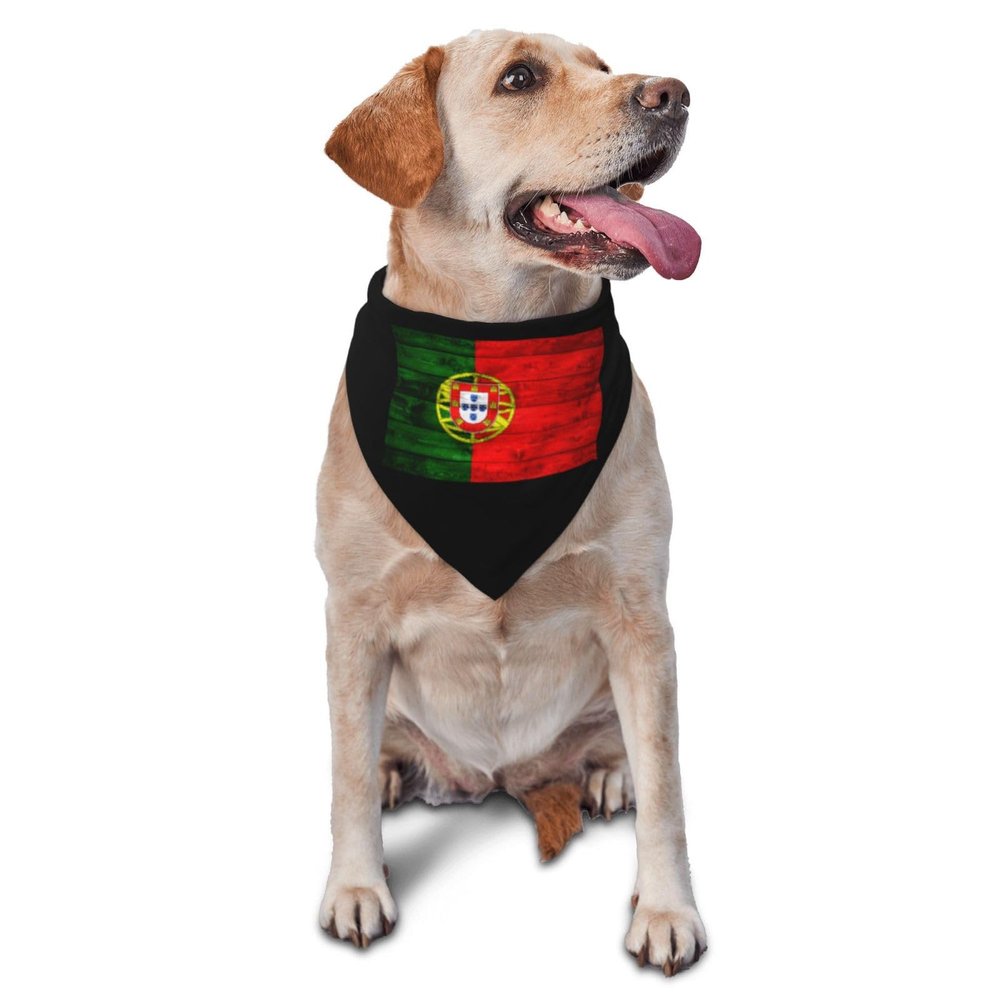 Portugal Flag Dog Scarf Pet Bandana Cat Pet Bibs