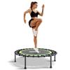 ONETWOFIT 42"/45" Rebounder Trampoline for Adults, Silent Mini Trampoline Indoor Exercise Fitness Trampoline Bungee Rebounder Workout Max Load 330lbs (45IN-Blue-with-Handle)