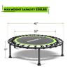 ONETWOFIT 42"/45" Rebounder Trampoline for Adults, Silent Mini Trampoline Indoor Exercise Fitness Trampoline Bungee Rebounder Workout Max Load 330lbs (45IN-Blue-with-Handle) view 2