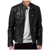 Jackets For Men Flannel Jacket Athletic Jacket Oversized Jacket Fashion Autumn Winter Warm Casual Leather Zipper Long Sleeve Jacket Coat Black X-Large view 1