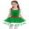 Moggemol Kids Girls Sequins Striped Tutu Dance Dress Figure Skating Dress Christmas Party Candy Cane Costume F#Green02 12 view 2