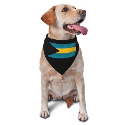 Bahamas Flag Oil Painted Dog Scarf Pet Bandana Cat Pet Bibs