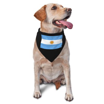 Argentina Flag Oil Painted Dog Scarf Pet Bandana Cat Pet Bibs