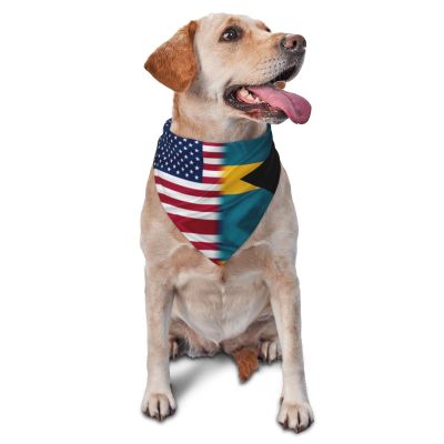 America Bahamas Flag Dog Scarf Pet Bandana Cat Pet Bibs