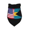 Bahamas America Flag Oil Painted Dog Scarf Pet Bandana Cat Pet Bibs view 3