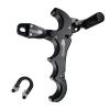 xxiaojun Compound Bow Aid Releaser and D Loop RopeAdjustable Can Rotate 360 Thumb Release Bow Aluminum Alloy AidsArchery Release Aids with Anti-Slip Grain. (4 Fingers-Non-Slip Spreading-Black) view 1