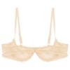 ACSUSS Womens Lace Sheer Lingerie 1/4 Cups Bare Exposed Breast Underwire Push Up Bra Tops Nude Large view 3